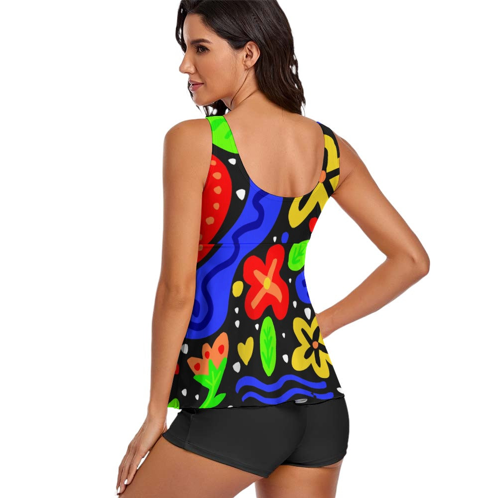 Ladies Sleeveless Comfortable Split Swimwear