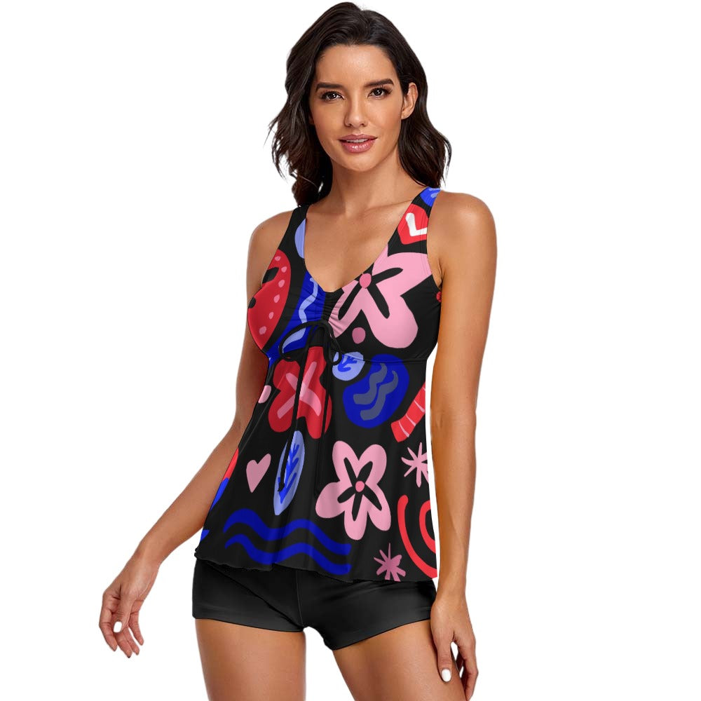 Ladies Sleeveless Comfortable Split Swimwear