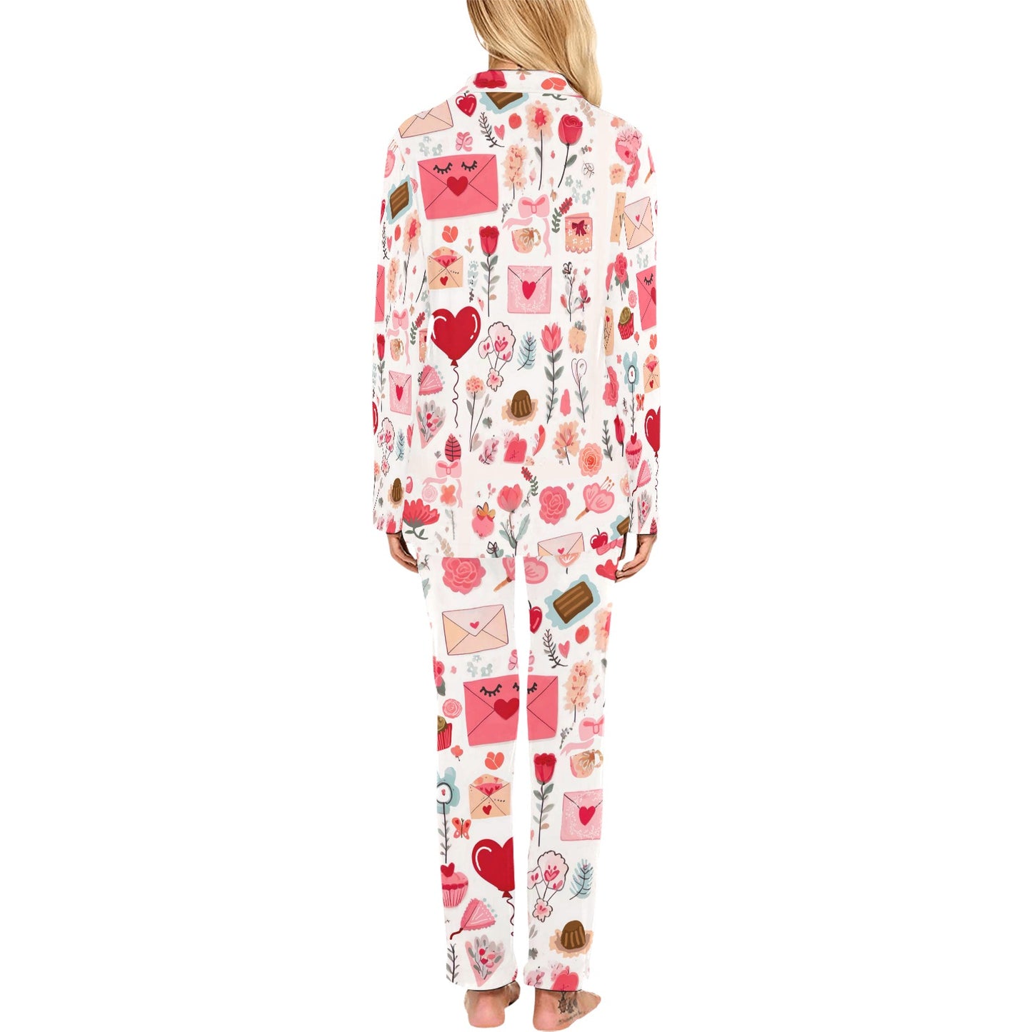 Pretty Valentine Long Pajama Set