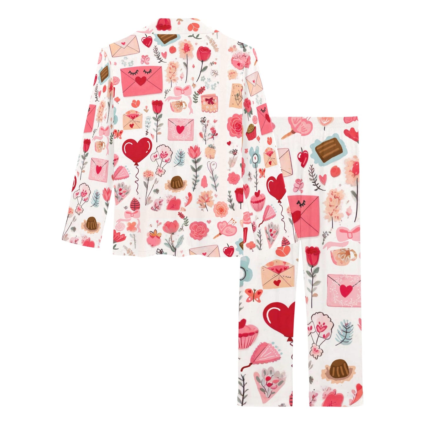 Pretty Valentine Long Pajama Set