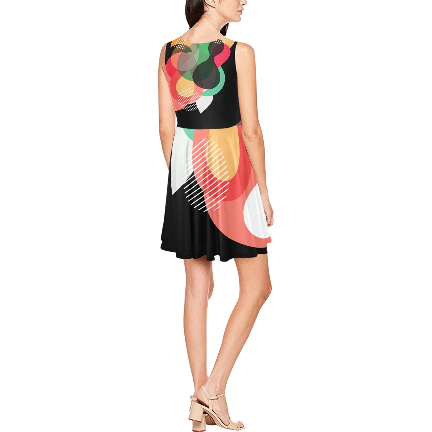 Geo Teardrops Skater Dress