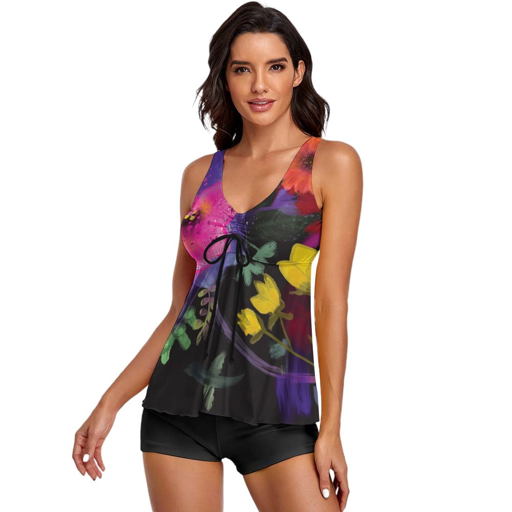 Ladies Sleeveless Comfortable Split Swimwear