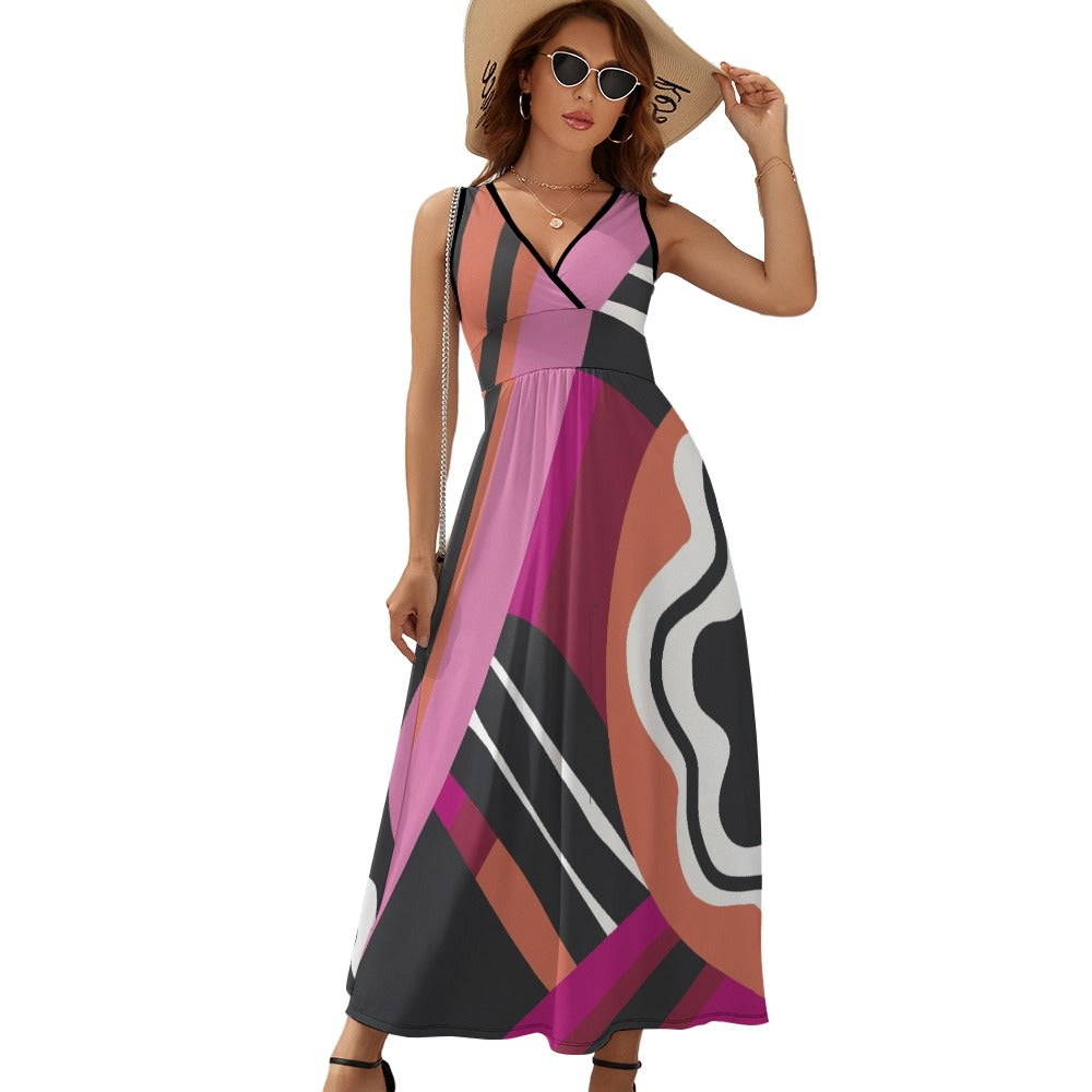 Licorice Highway - V neck stretch dress