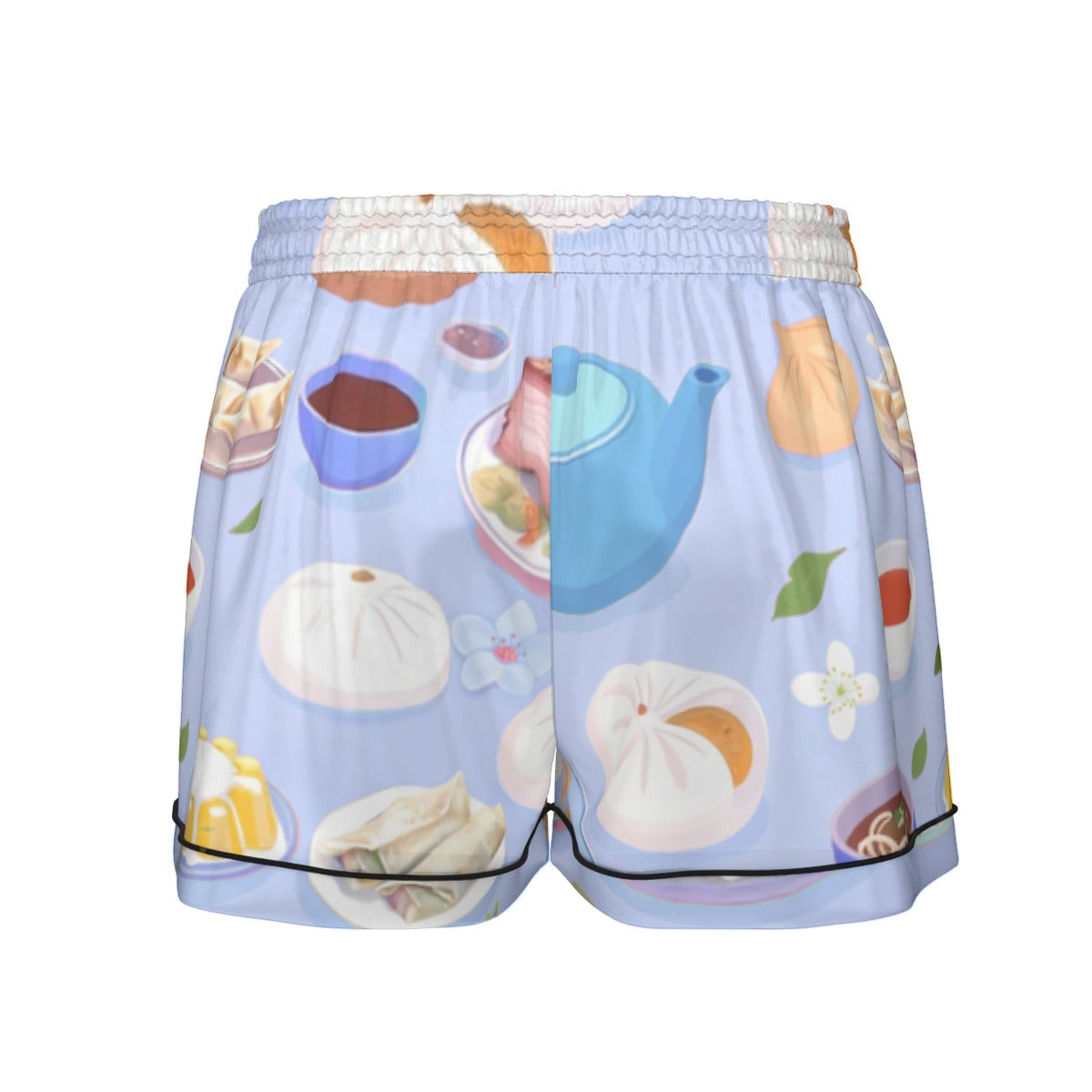 Yum Cha Shorty Satin Pajamas - Blue