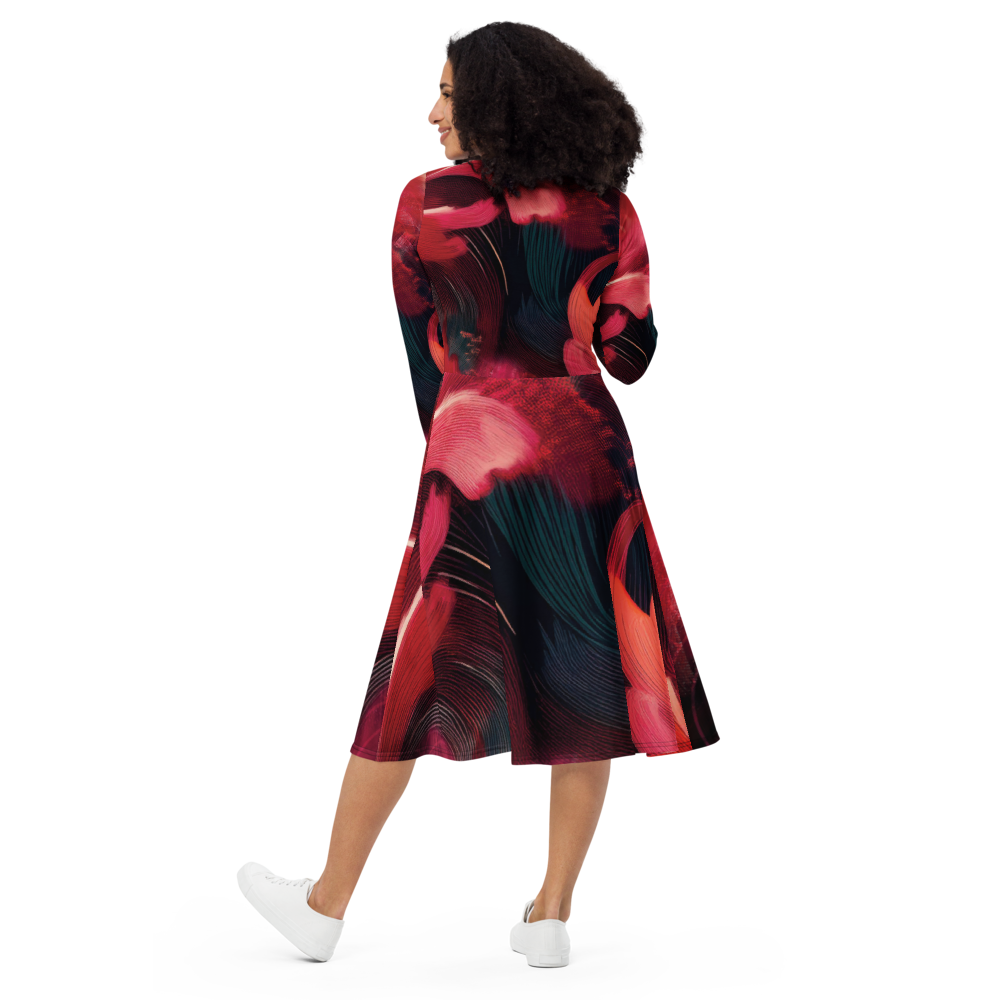 Fanfare - long sleeve midi dress