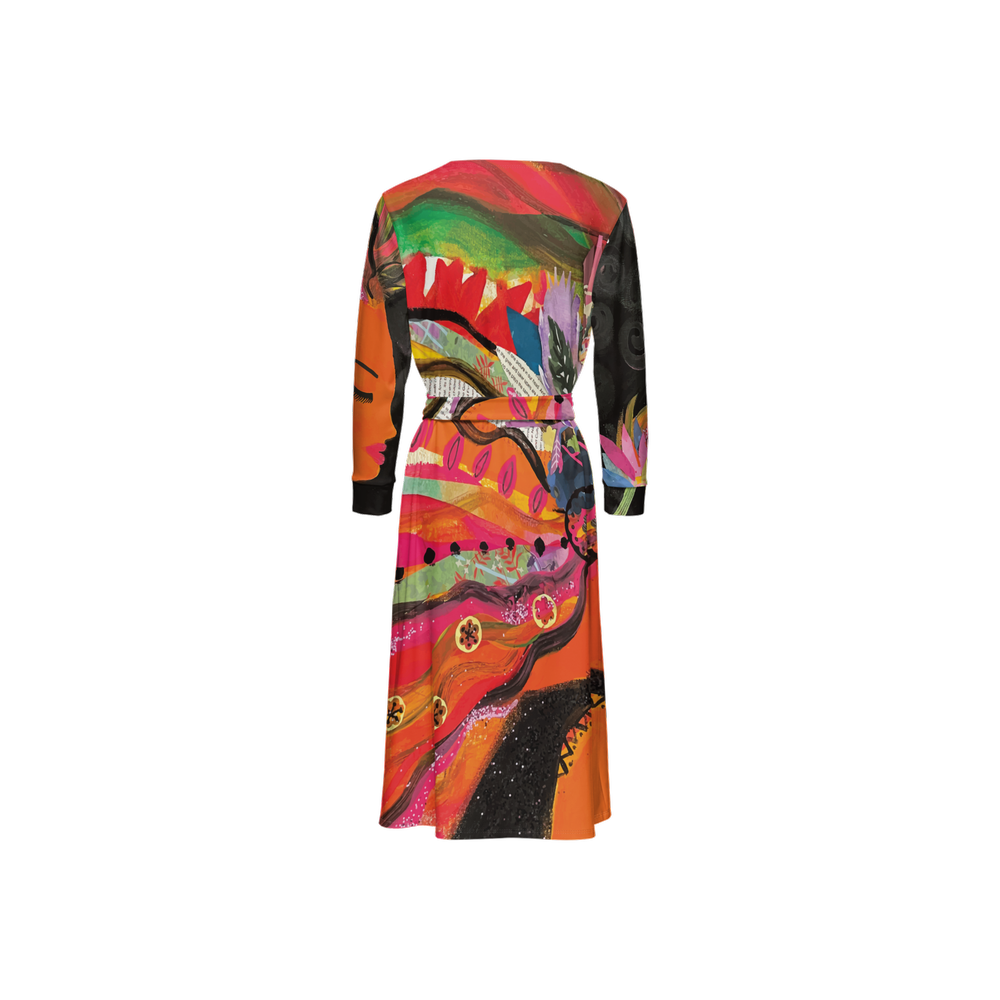 Women’s ¾ Sleeve Wrap Dress - OG