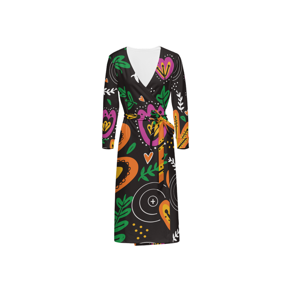 Women’s ¾ Sleeve Wrap Dress